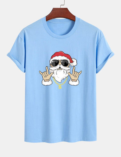Albano® | Hip Hop Santa Print Cotton T-Shirt