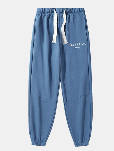 Bampfylde® | Paris Print Cotton Blend Jogger Pants