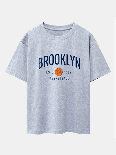 Gustavo® | Basketball Print Drop Shoulder Oversize T-Shirt