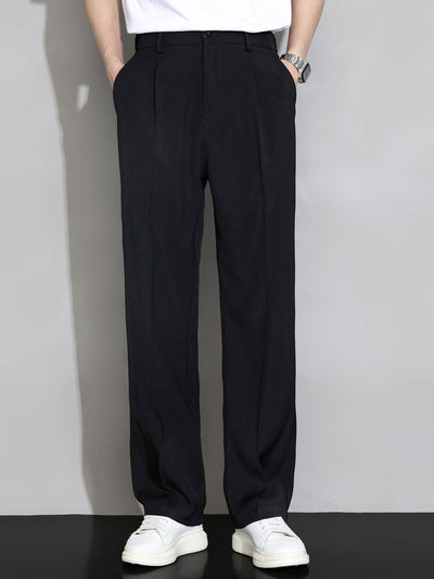 Eustaquio® | Relax Fit Elastic Waist Straight Leg Trousers