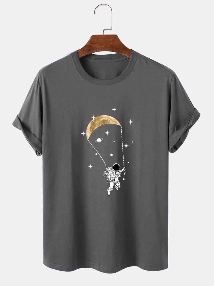 Justo® | Astronaut Moon Print T-Shirt