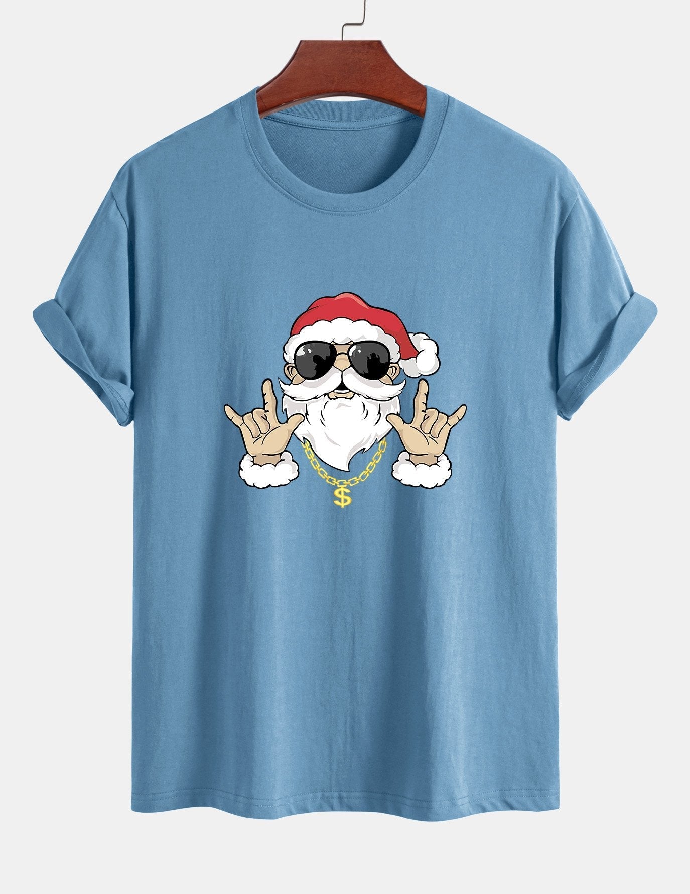 Albano® | Hip Hop Santa Print Cotton T-Shirt