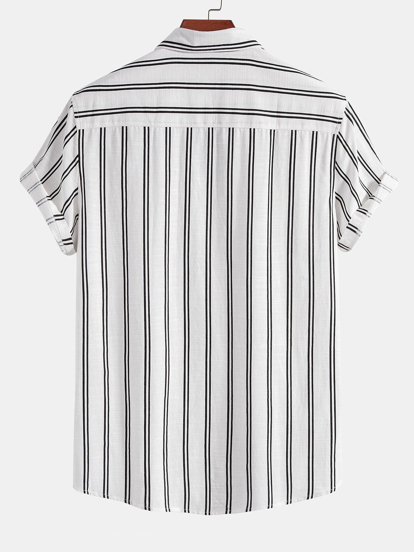 Arán® | Linen Look Striped Button Up Shirt