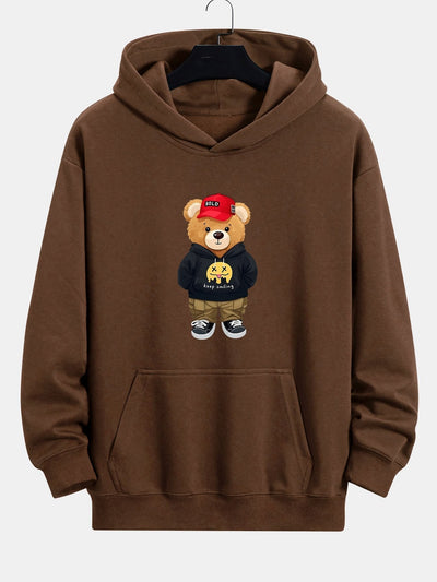 Gideon | Hip Hop Bear Print Relax Fit Hoodie