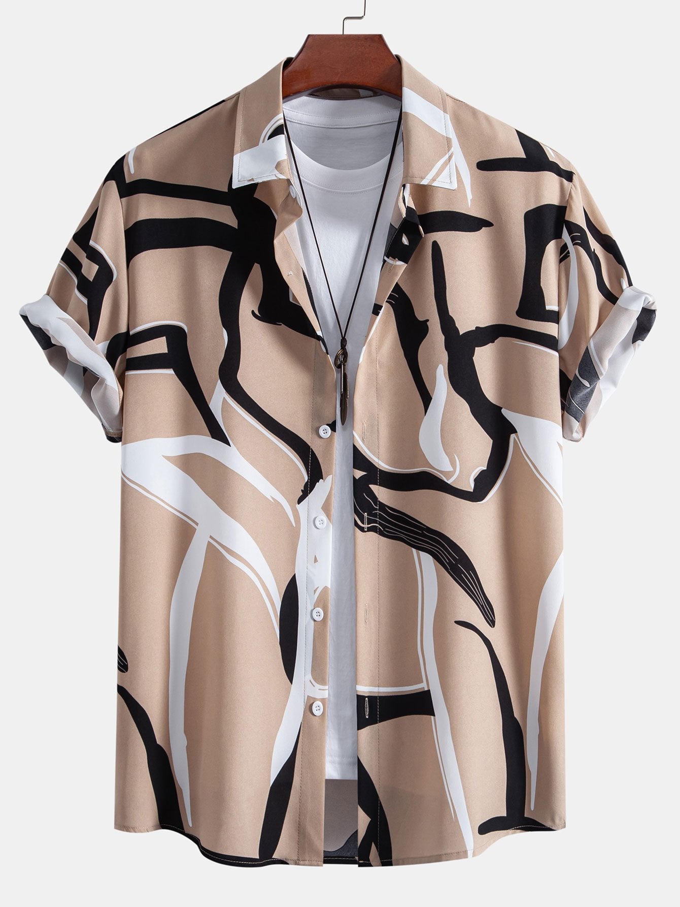 Aeson® | Abstract Print Button Up Shirt
