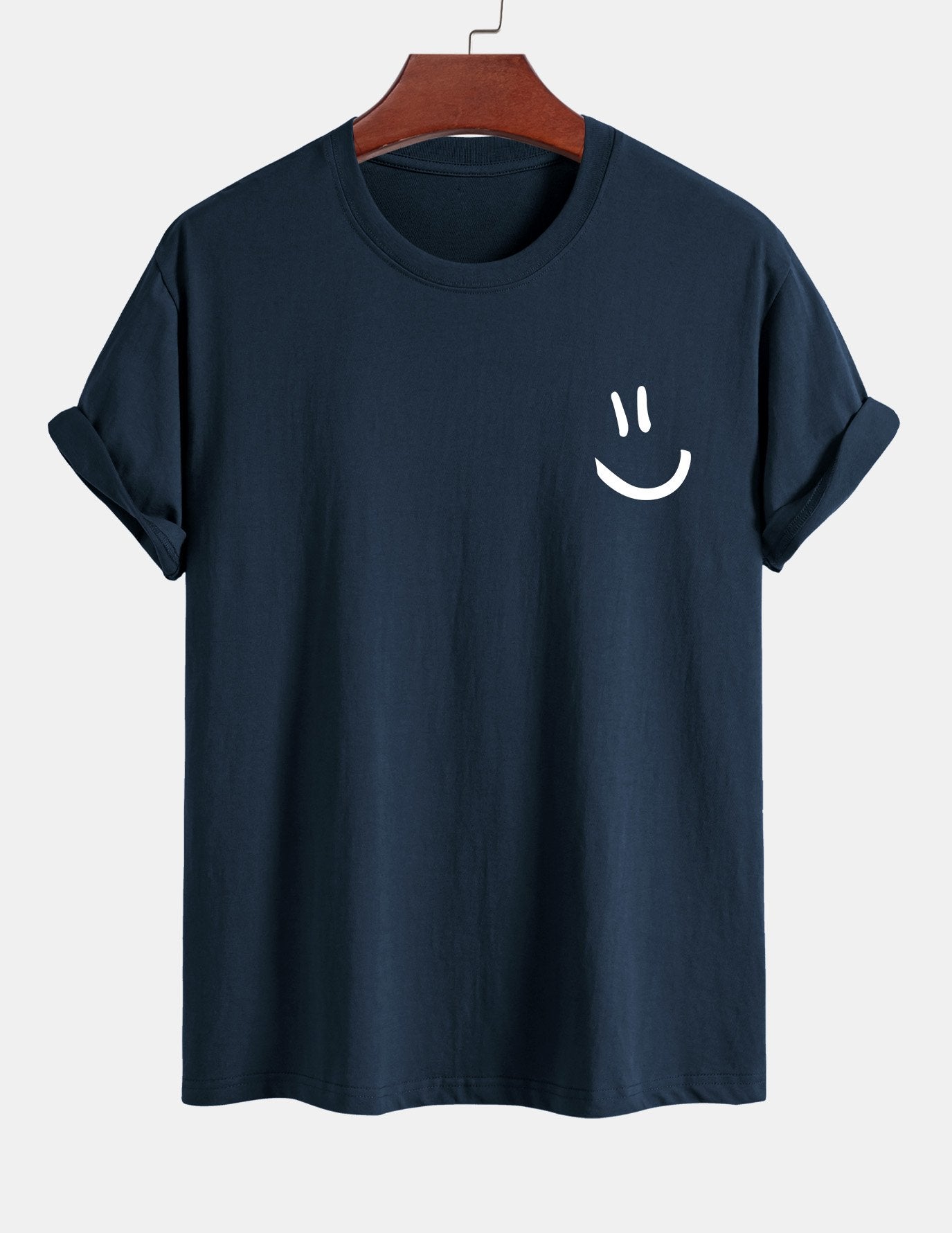 Ernest® | Regular Fit Smiley Face Print Cotton T-Shirt