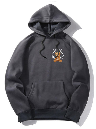 Jeziah | Smiley Bear Back Print Hoodie