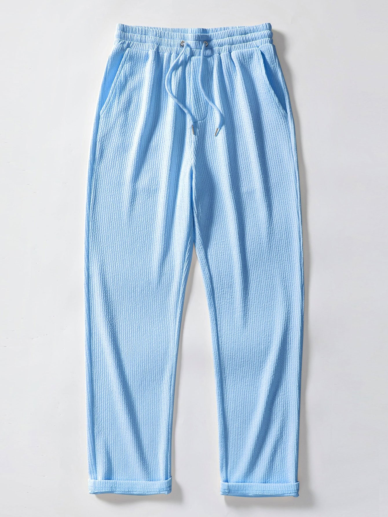 Francis® | Muscle Fit Ribbed Stand Collar Shirt & Straight Leg Ribbed Pants