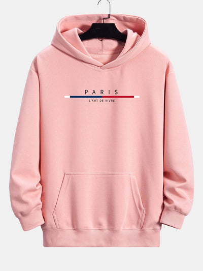 Prince | Paris Stripe Print Relax Fit Hoodie