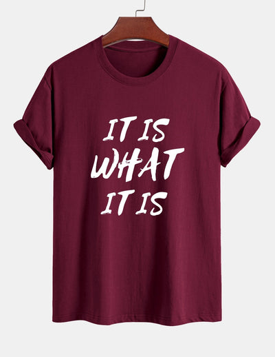 Ulrico® | It Is What It Is Print Cotton T-Shirt