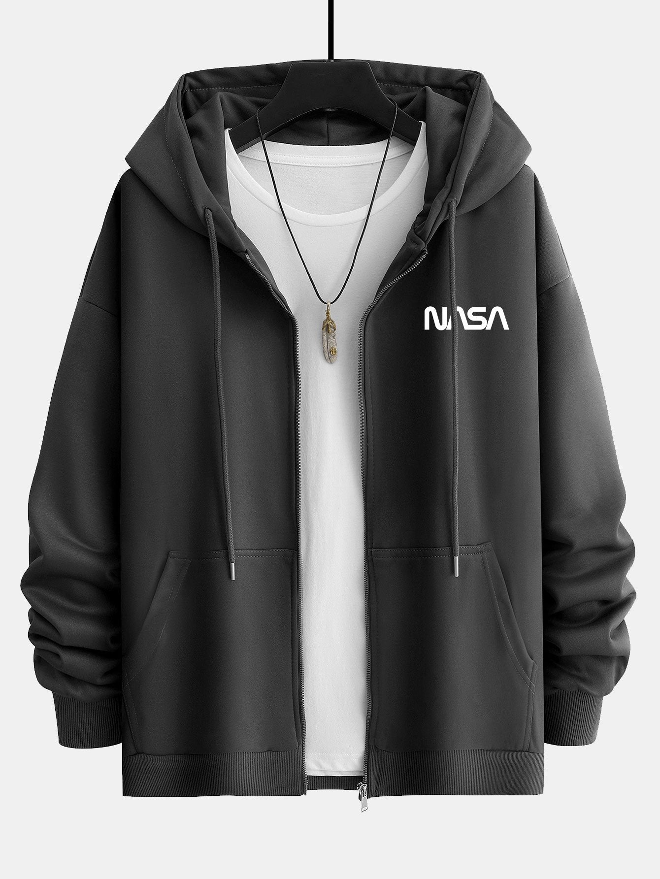 Benjamin | NASA Print Relax Fit Zip Hoodie
