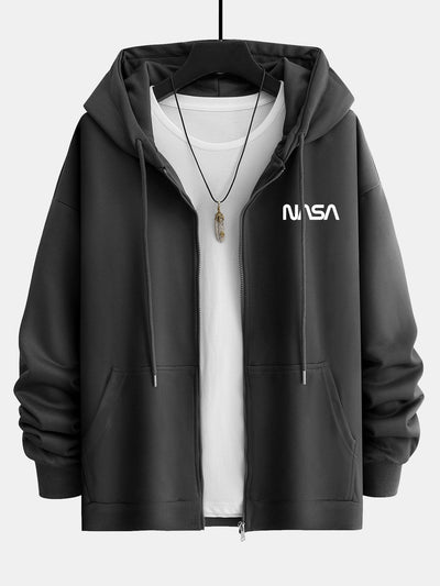 Benjamin | NASA Print Relax Fit Zip Hoodie