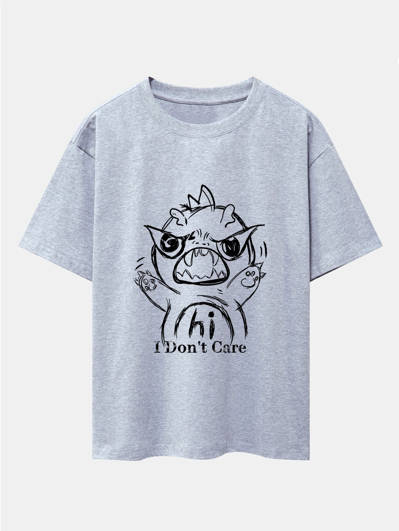 Ignacio® | Cartoon Dinosaur Print Drop Shoulder Oversize T-Shirt