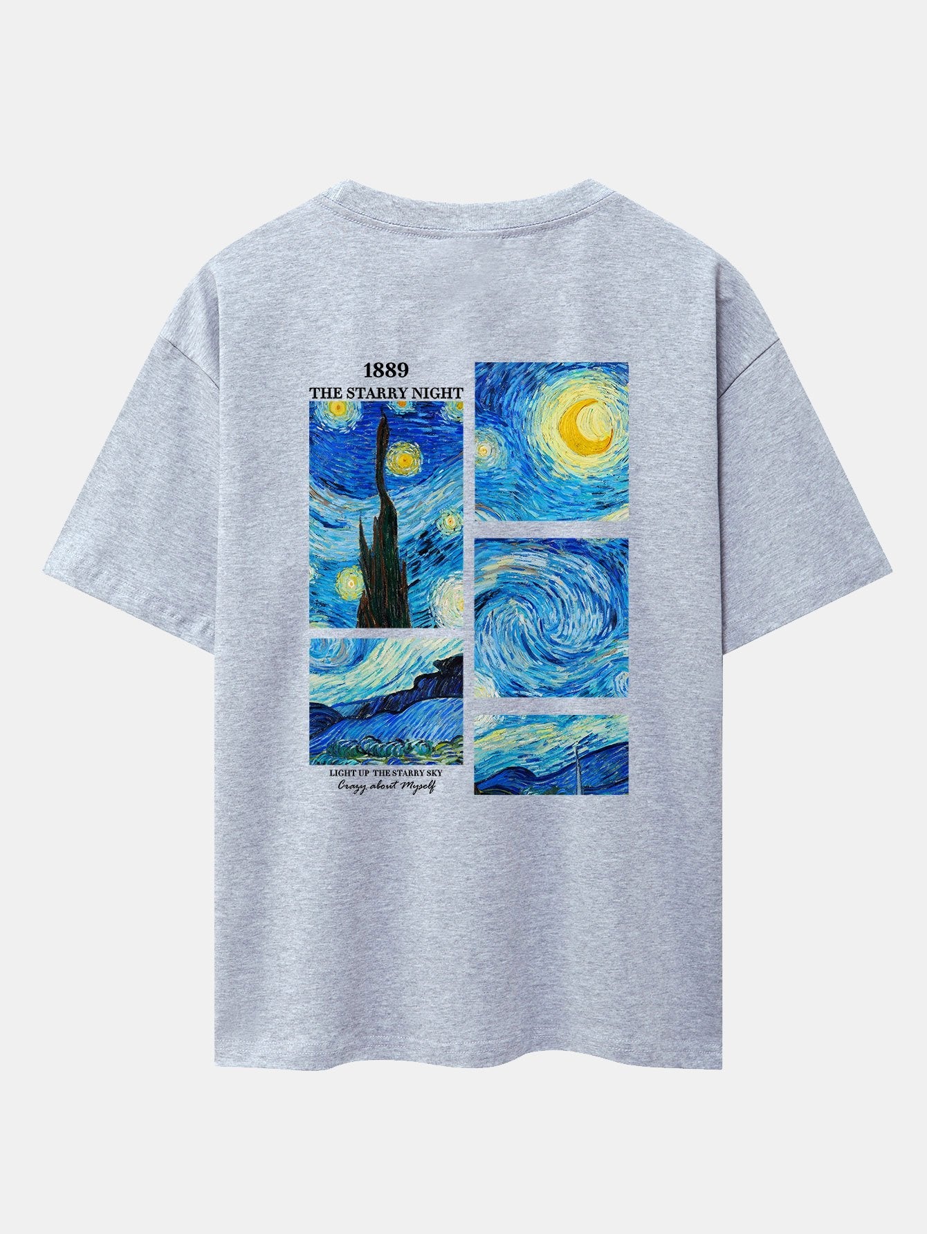 Hugh® | The Starry Night Back Print Drop Shoulder Oversize T-Shirt