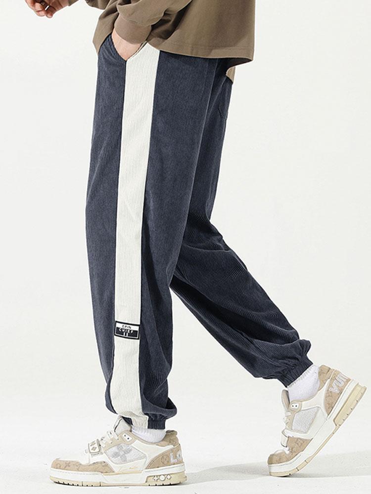 Ernesto® | Side Stripe Corduroy Jogging Pants