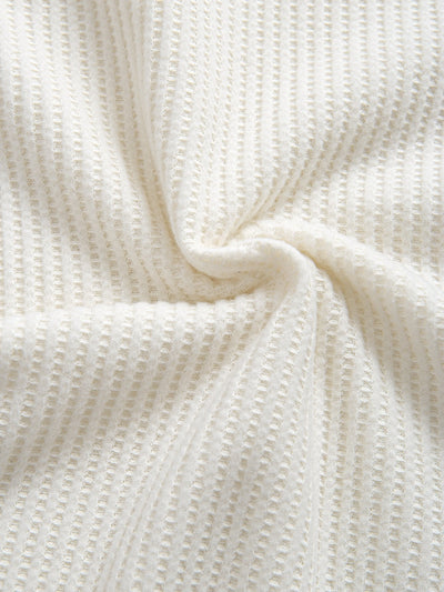 Serafín® | Knitted Waffle Arc Hem Hooded T-Shirt