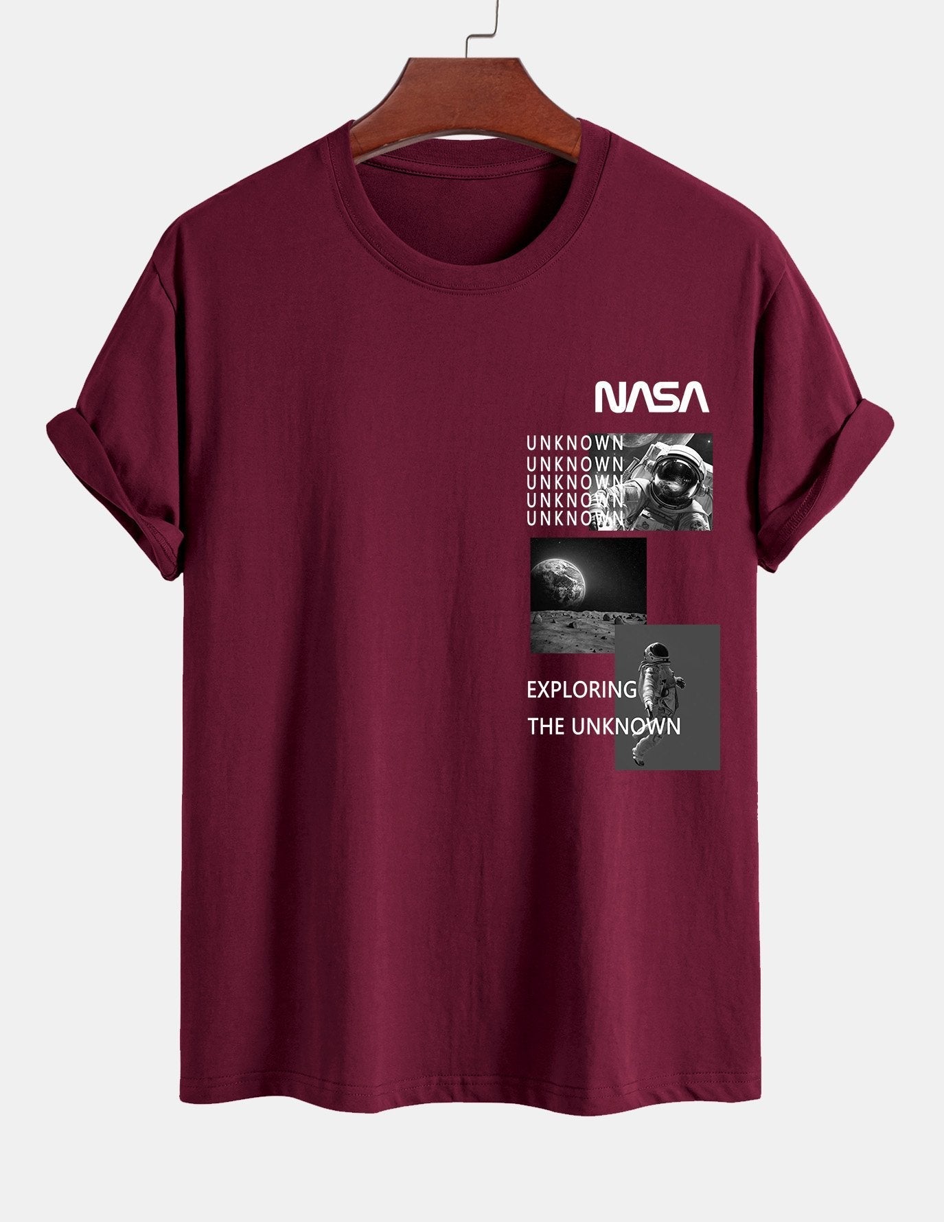 Ulpiano® | Nasa Moon Landing Print Cotton T-Shirt