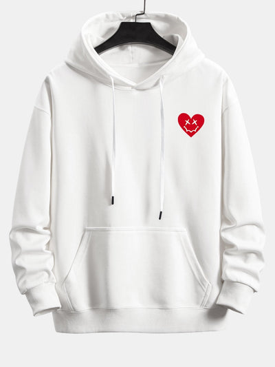 Vernon | Heart Shaped Smiley Face Print Relax Fit Hoodie