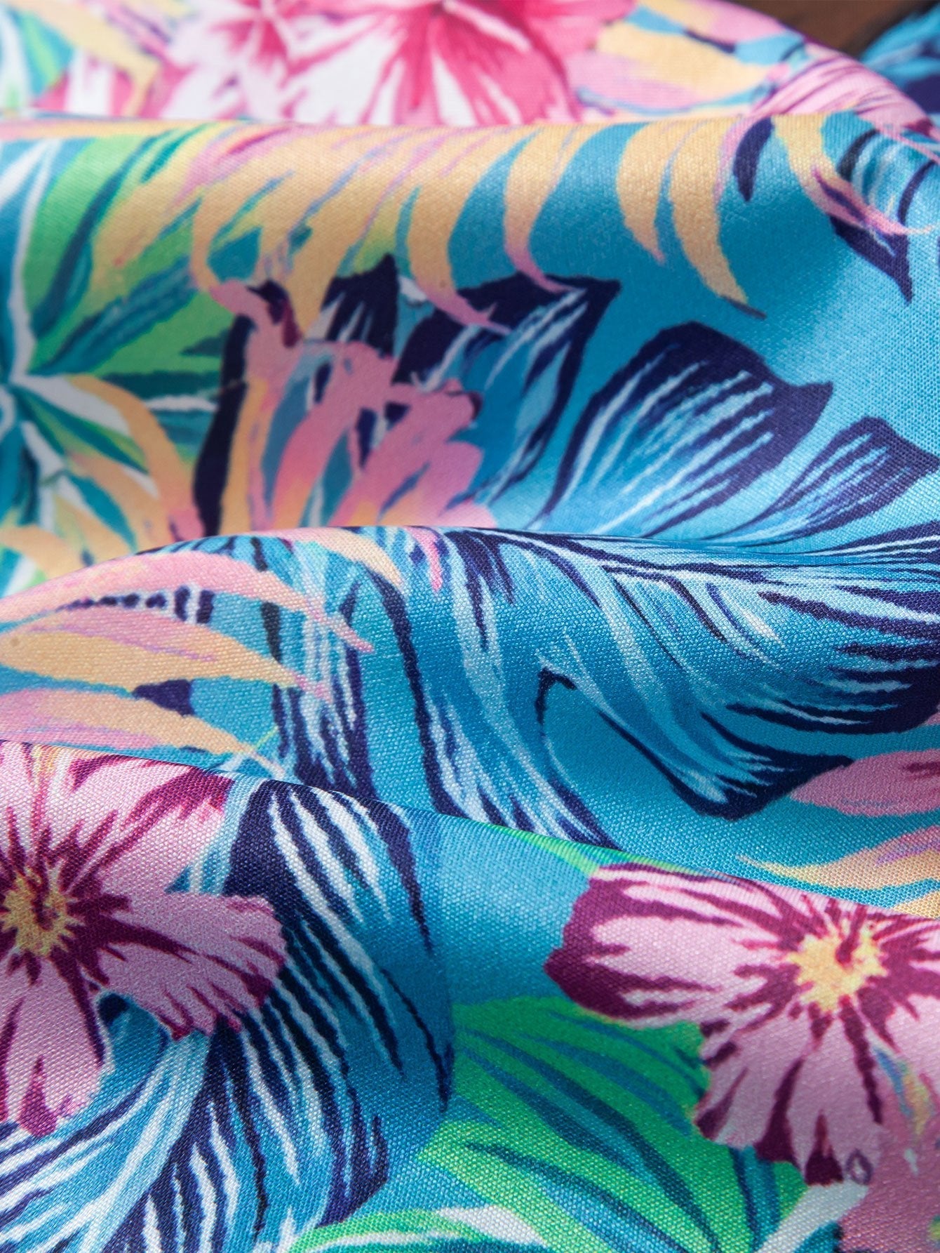 Adonai® | Tropical Plants And Orangutan Print Button Up Shirt & Swim Shorts