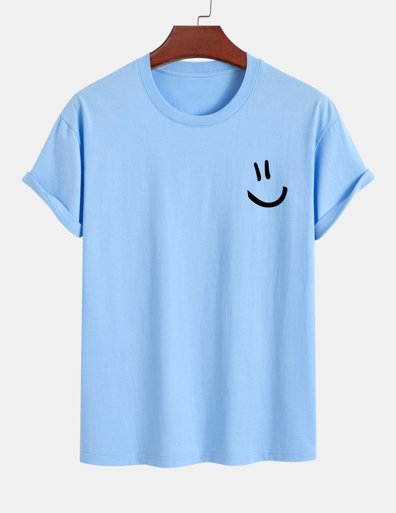 Ernest® | Regular Fit Smiley Face Print Cotton T-Shirt