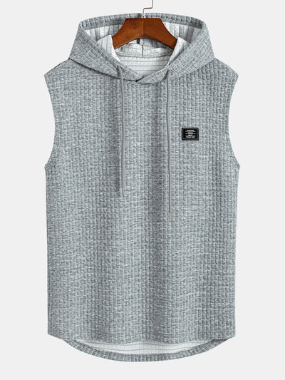 Terence® | Sleeveless Waffle Hooded Vest