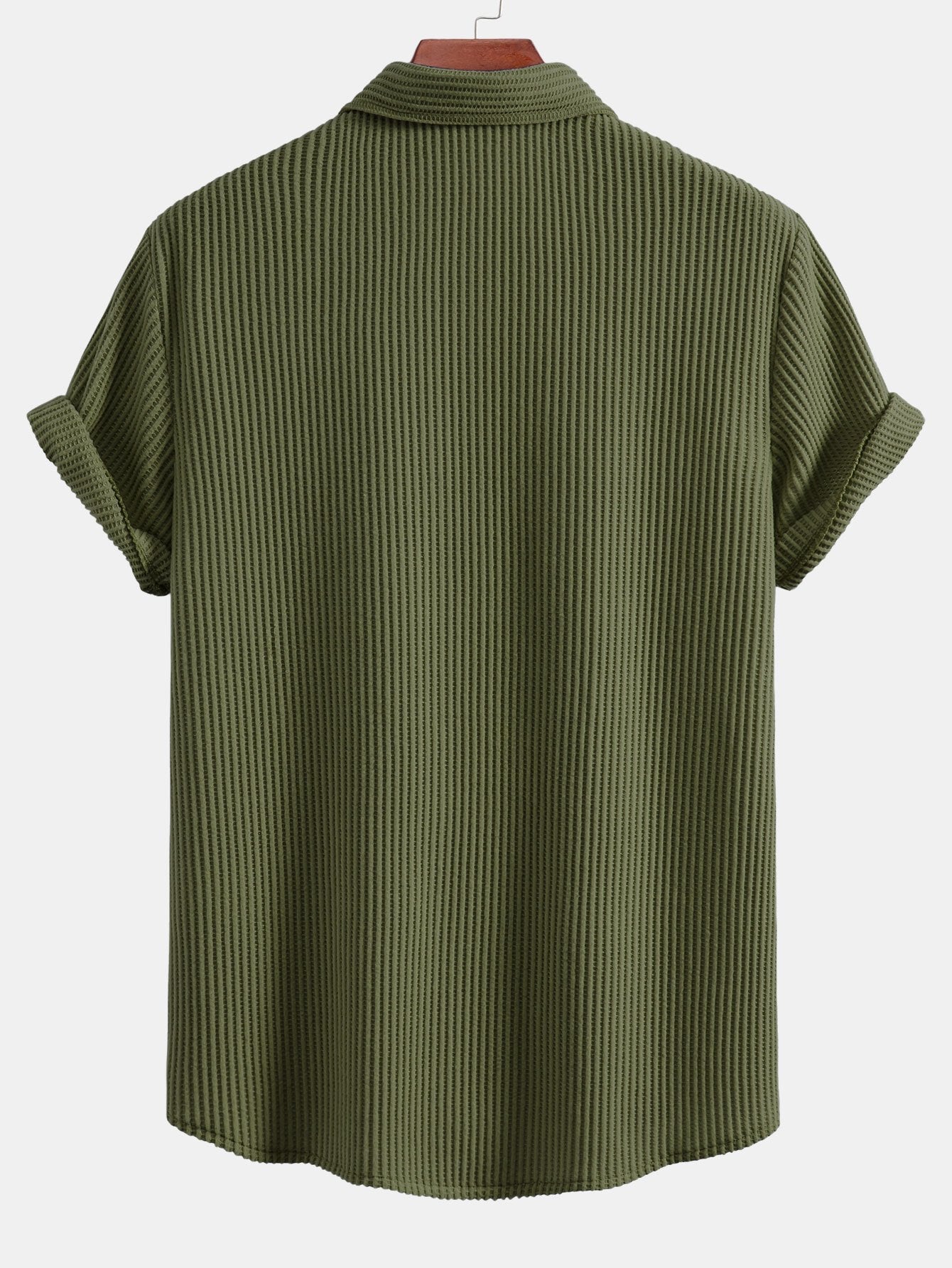 Derek® | Waffle Button Up Shirt & Drawstring Waffle Shorts