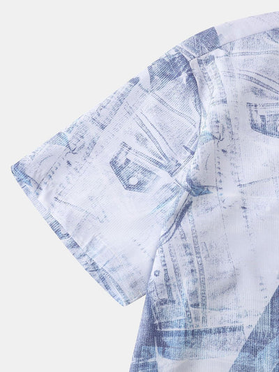Alpheaus® | Denim Print Button Up Shirt