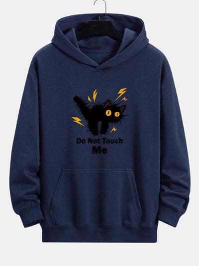 Guillermo® | Angry Cat Print Relax Fit Hoodie