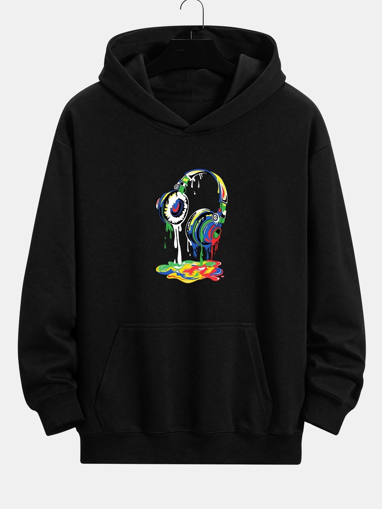 Tyrell | Dissolving Headphones Print Relax Fit Hoodie