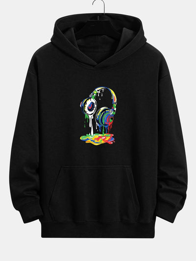 Tyrell | Dissolving Headphones Print Relax Fit Hoodie