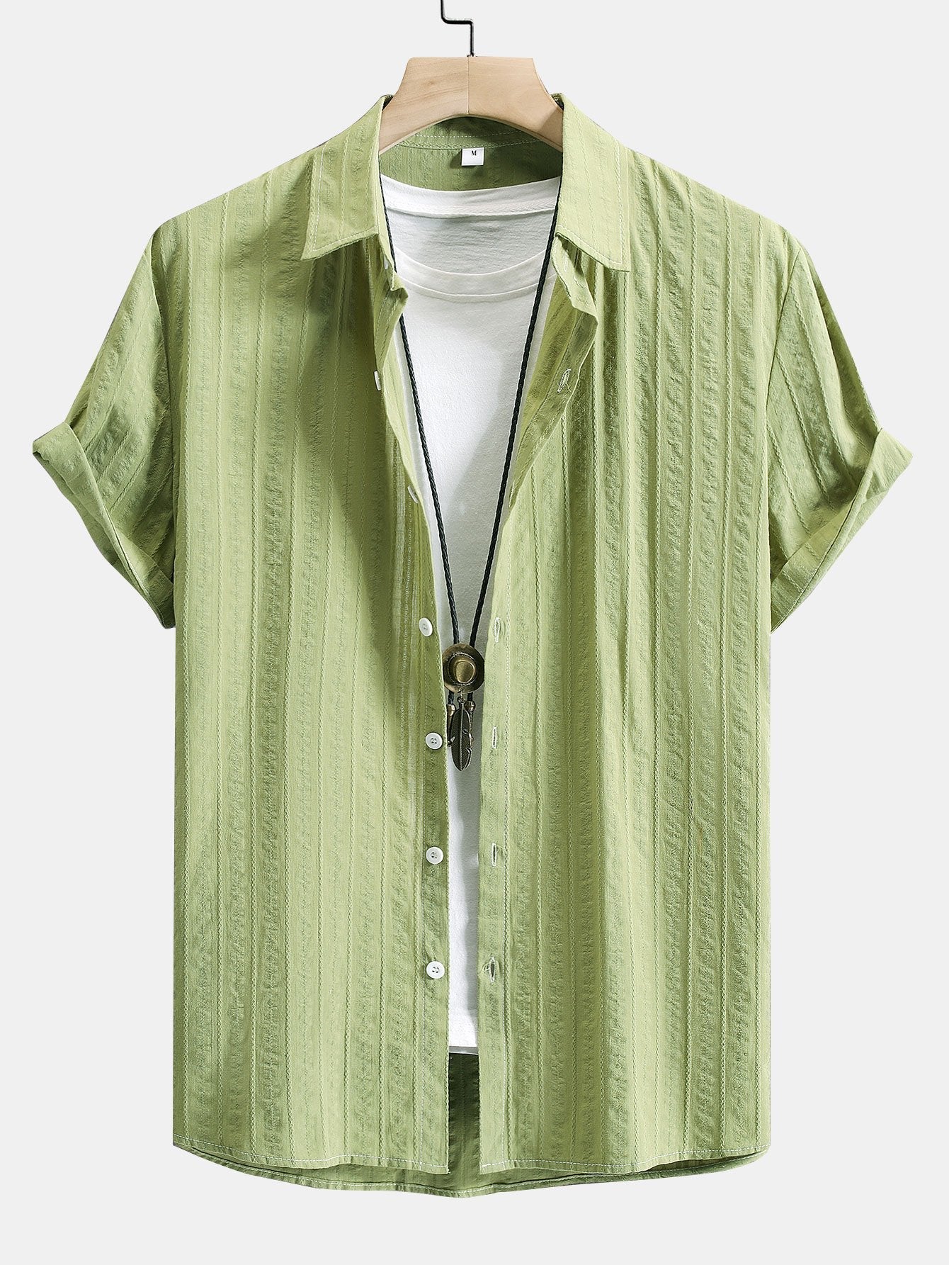 Arminius® | Striped Jacquard Button Up Shirt