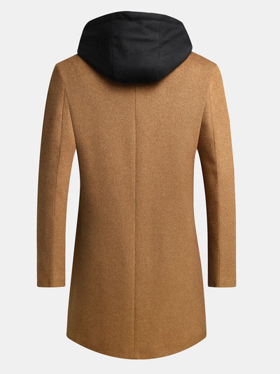 Sterling | Detachable Hooded Woolen Overcoat
