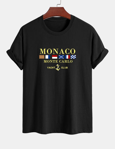 Arnaldo® | Monaco Slogan Print Cotton T-Shirt