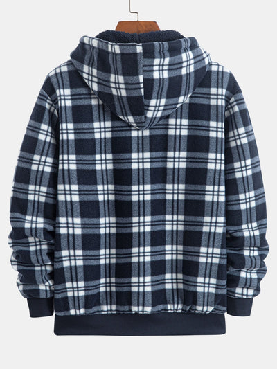Paolo | Teddy Fleece Lined Flannel Plaid Hoodie