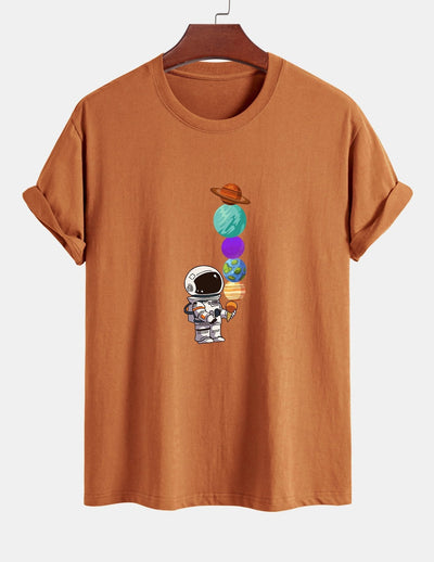 Armando® | Planet Astronaut Print Cotton T-Shirt
