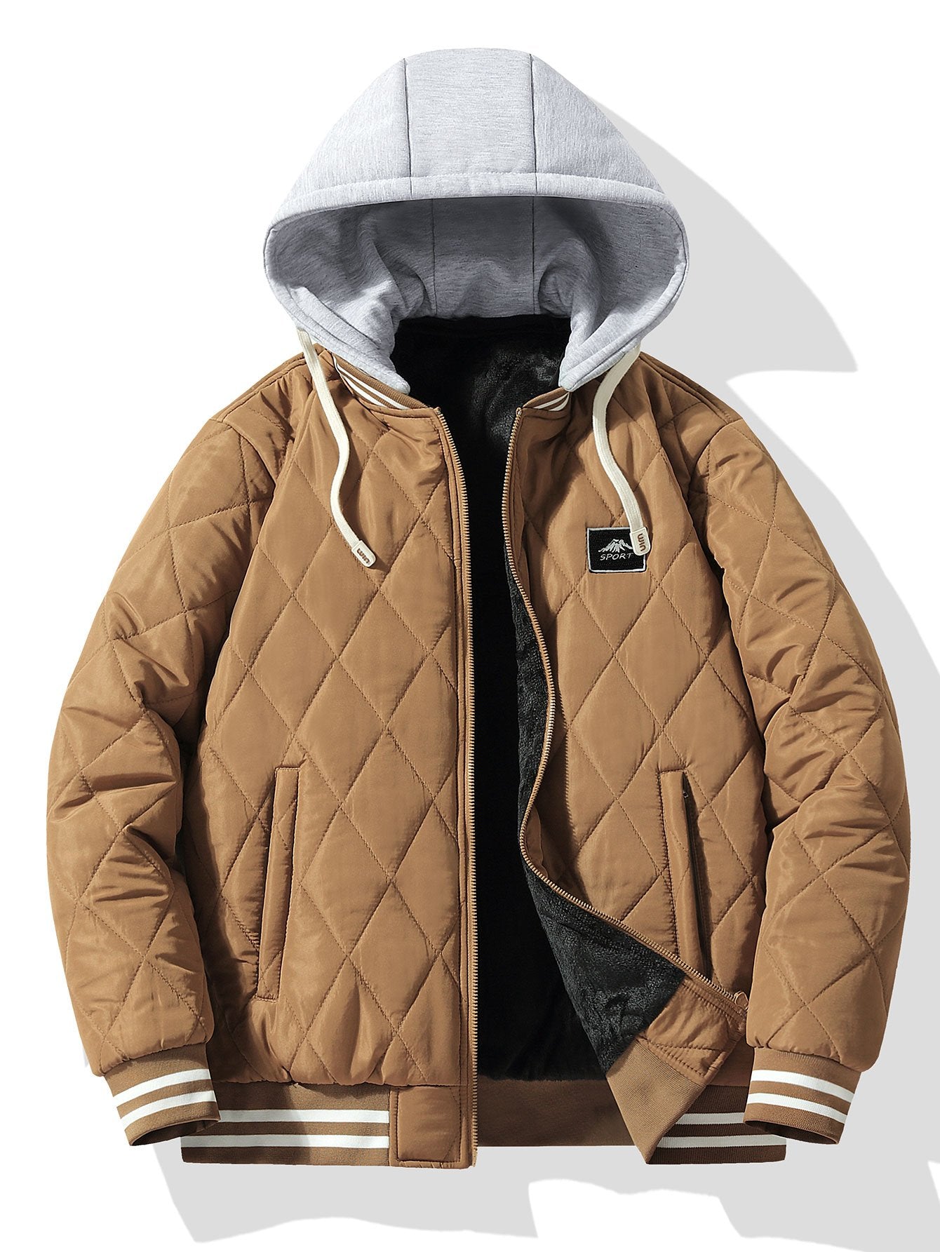 Orion | Teddy Lined Detachable Hooded Quilted Coat