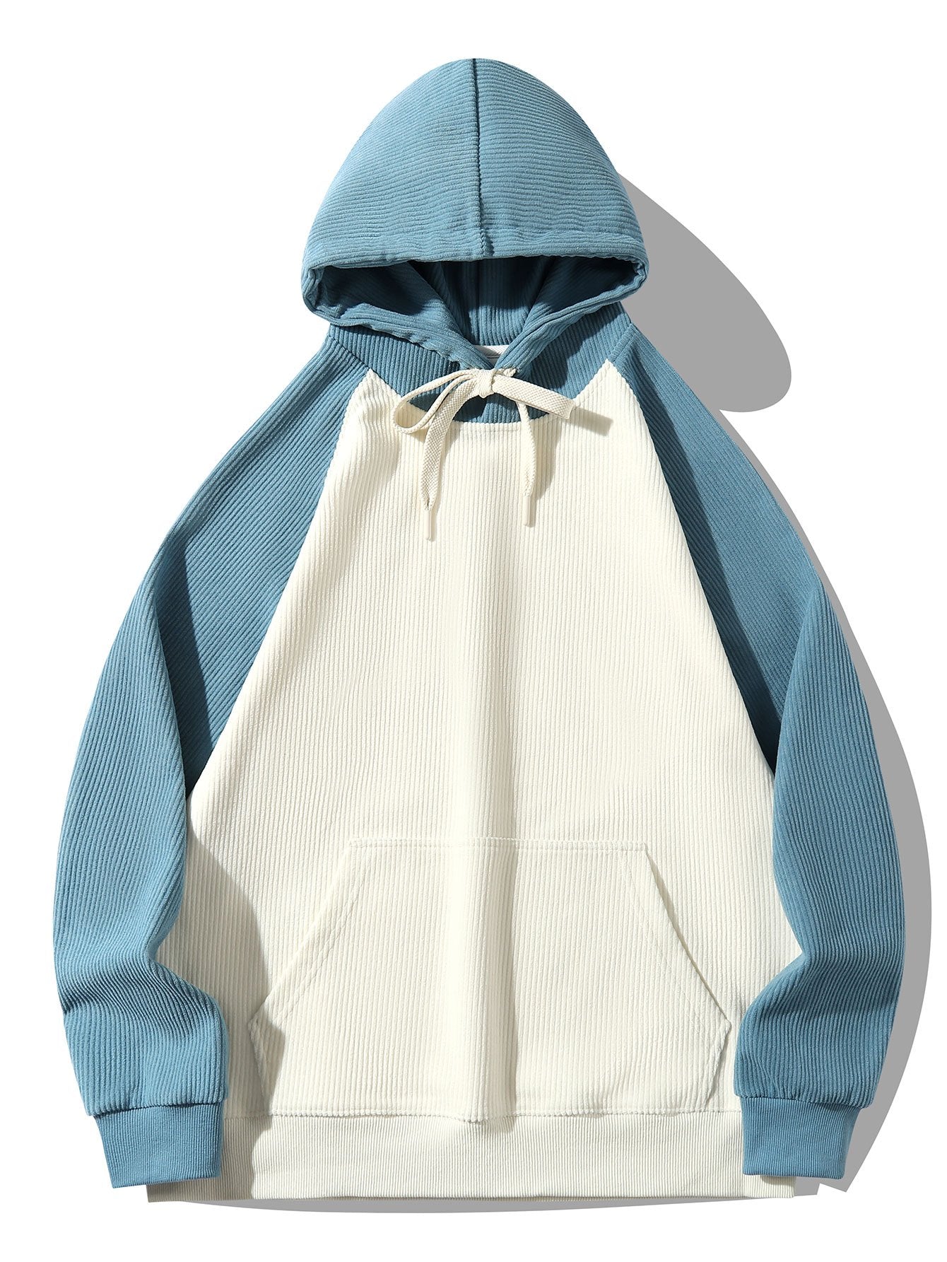Adam | Paneled Corduroy Raglan Sleeves Hoodie