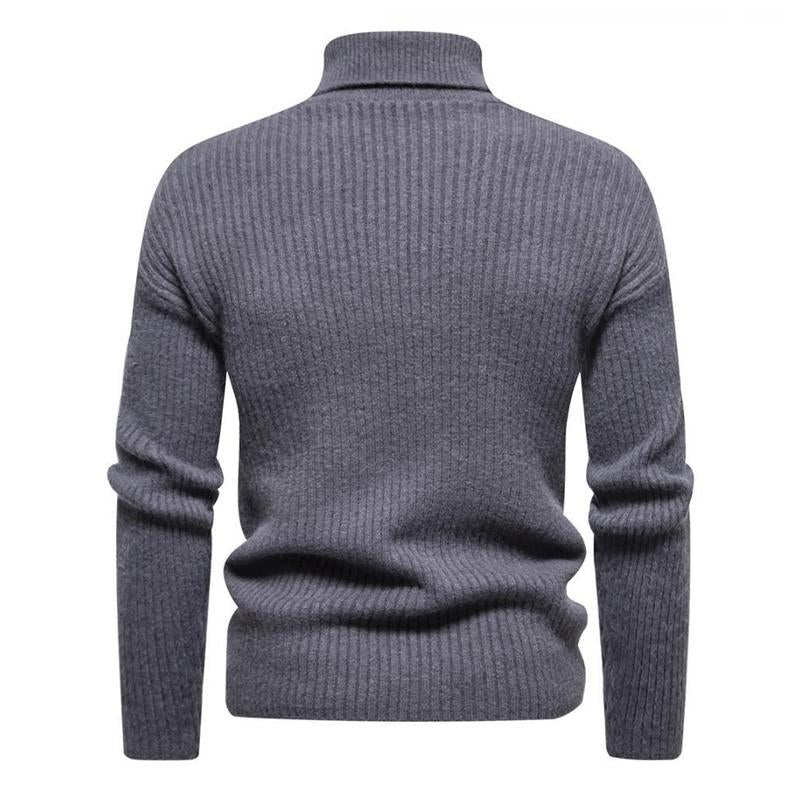 Men's Trtleneck Solid Color Sweater