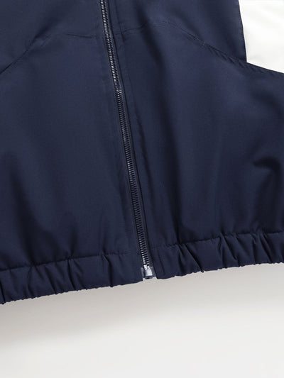 Fernando | Teddy Fleece Lined Color Block Hooded Windbreaker