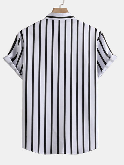 Ignacio® | Stripe Print Button Up Shirt