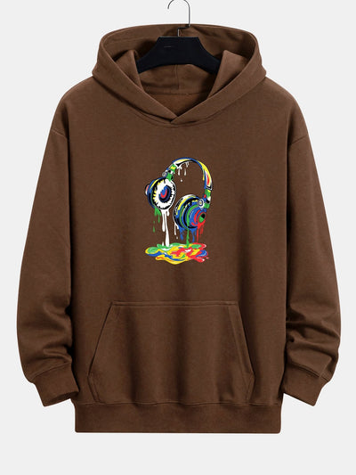 Tyrell | Dissolving Headphones Print Relax Fit Hoodie