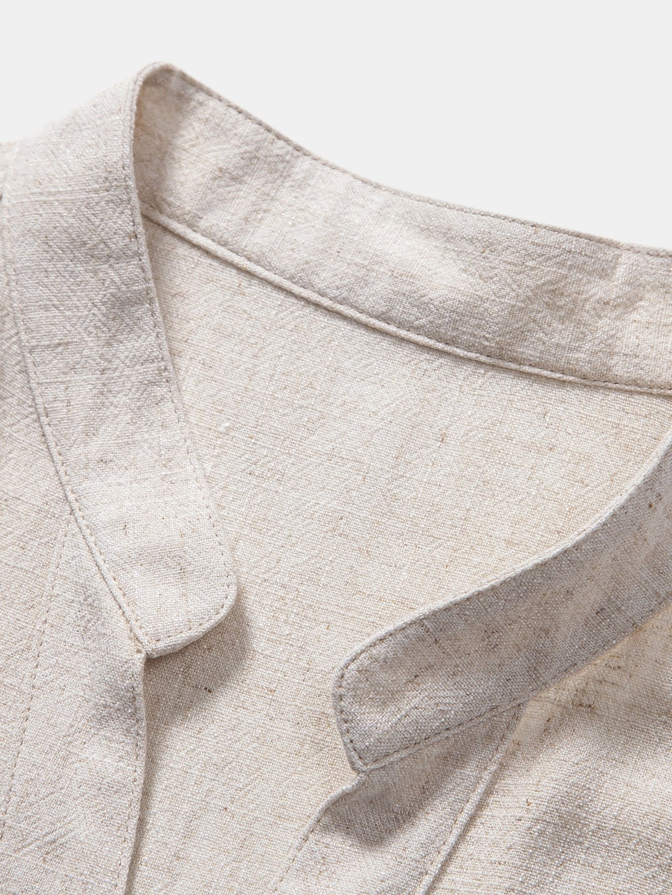 Adam® | V Neck Linen Rayon Blend Shirt & Straight Leg Linen Pants