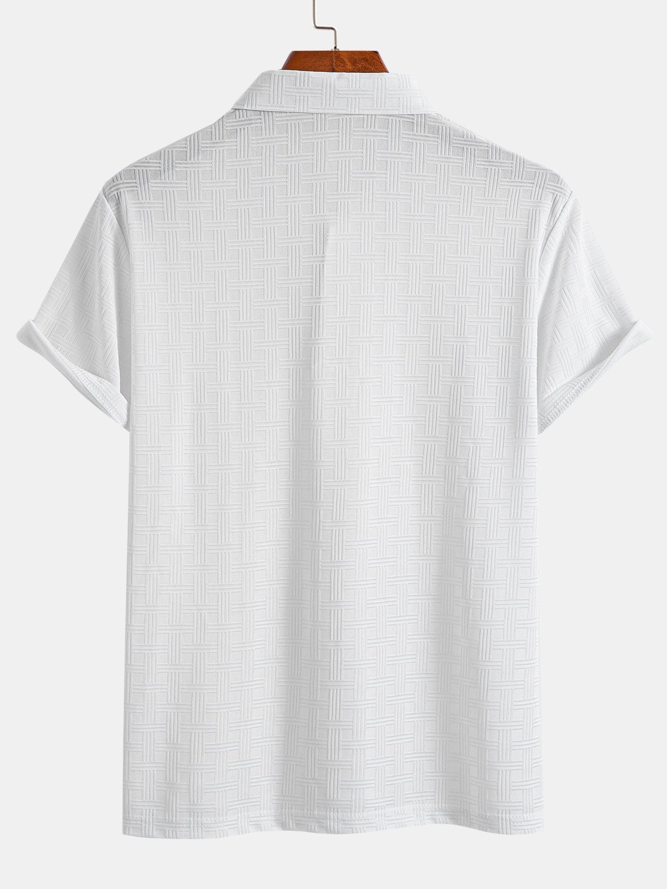 Asher | Short Sleeve Knitted Textured Polo