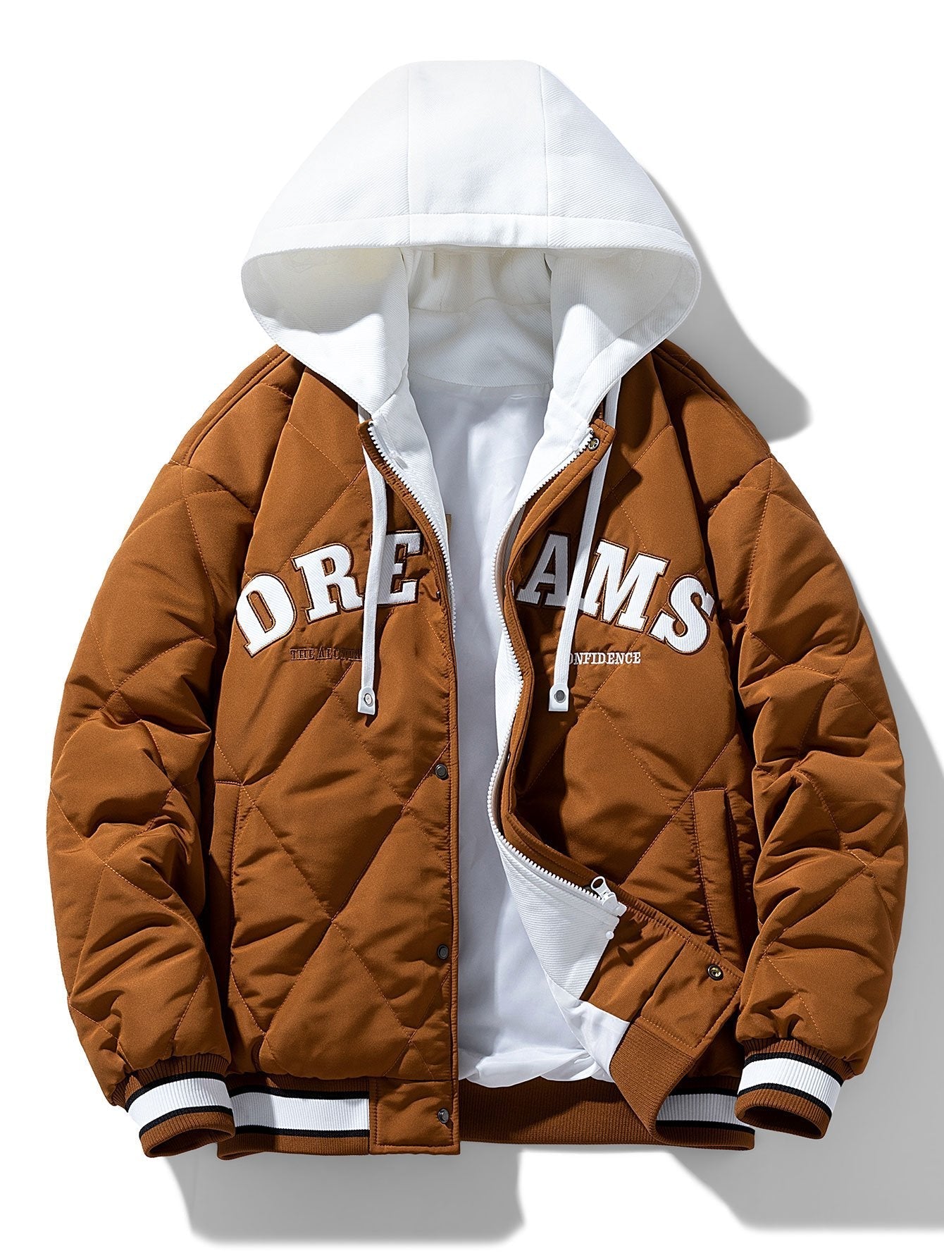 Marco | Quilted Hooded Baseball Jacket