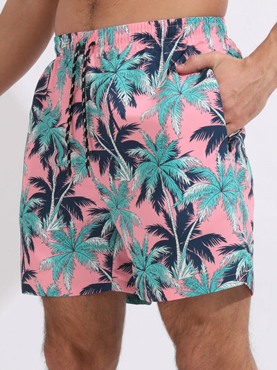 Kobe® | Tropical Print Swim Shorts With Compression Liner