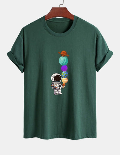 Armando® | Planet Astronaut Print Cotton T-Shirt