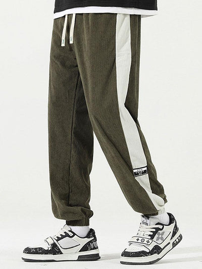 Ernesto® | Side Stripe Corduroy Jogging Pants