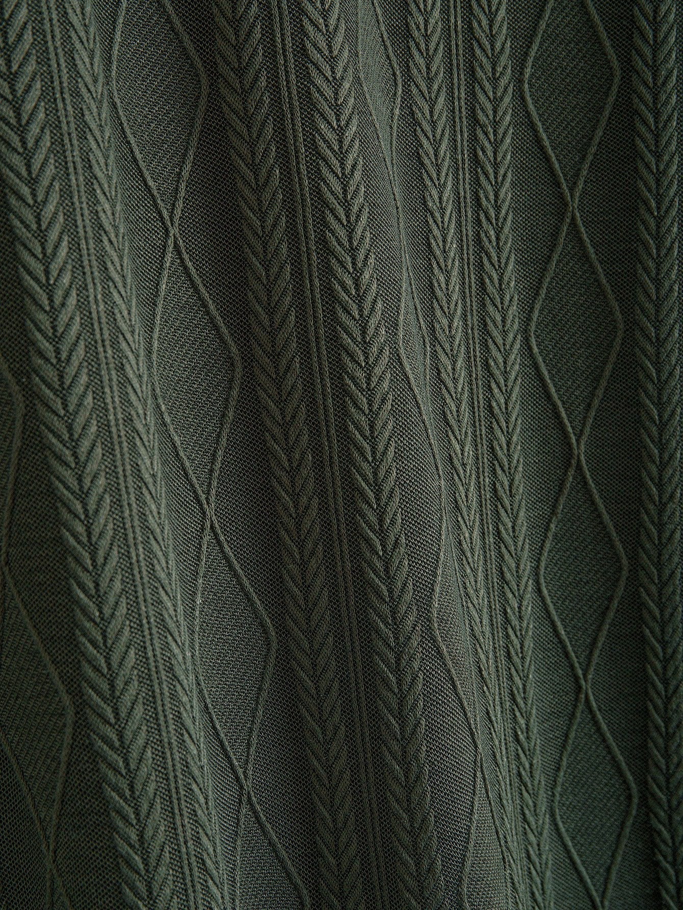 Colombo® | Knitted Geometric Rhombus Jacquard Polo & Straight Leg Ribbed Pants