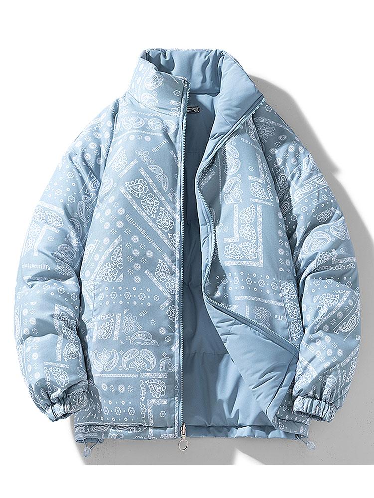 Darian | Reversible Paisley Puffer Coat