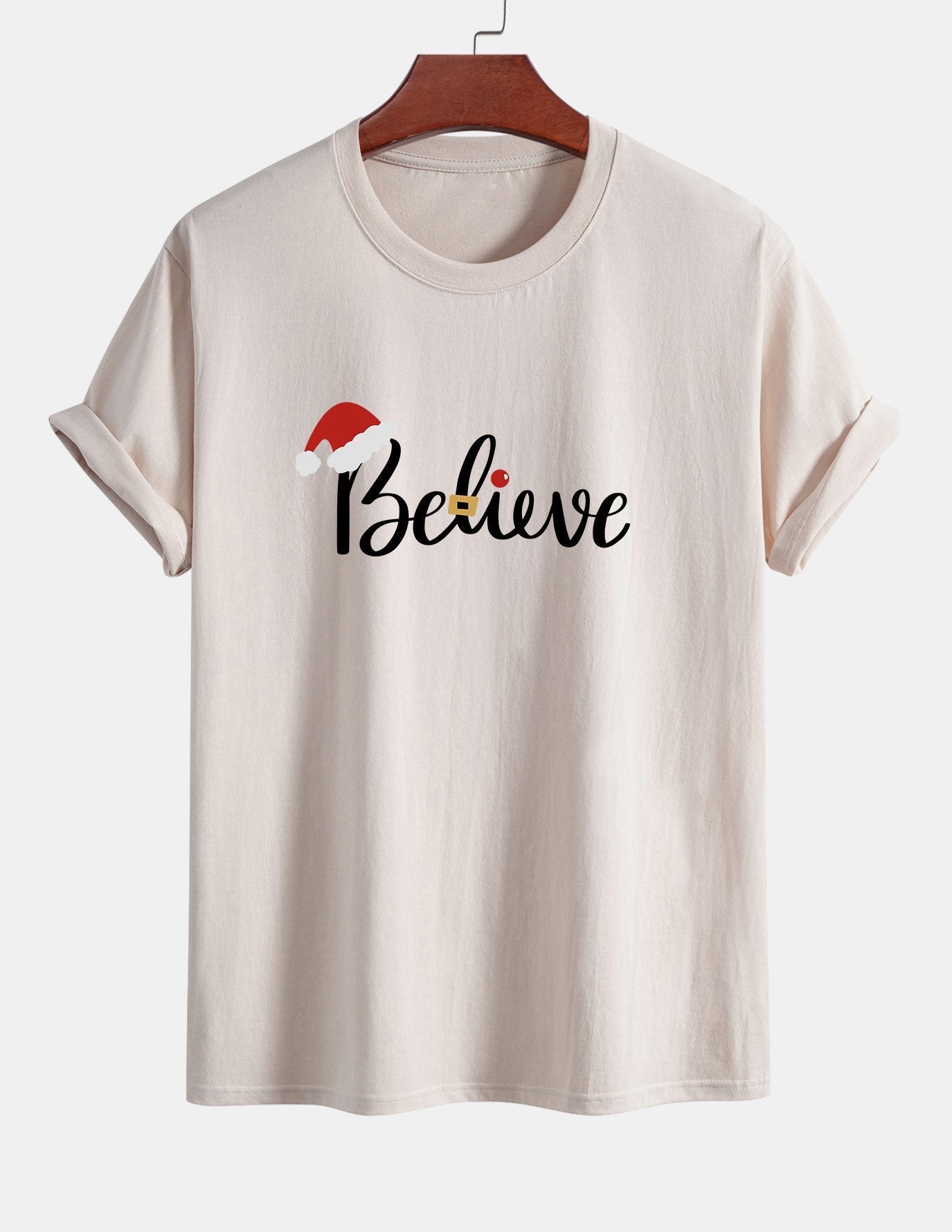 Aitor® | Christmas Believe Print Cotton T-Shirt